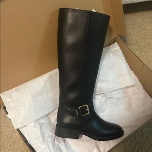 Coach Black leather riding Boots